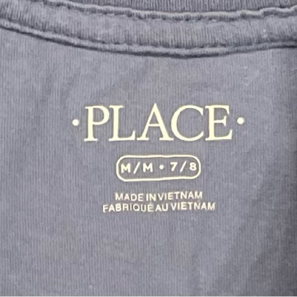 Children's Place Boy's Blue All Goals All Day Soccer T-Shirt. Size Medium M 7/8 - Picture 4 of 4